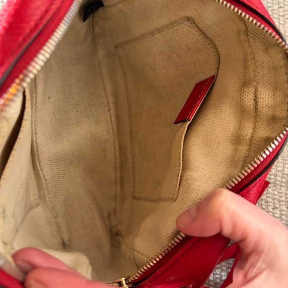 Gucci Soho Disco Bag Red Leather Crossbody w/ Tassel & Dust Bag - Picture 10 of 13